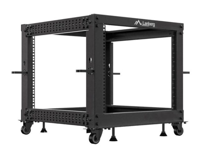 Lanberg Open rack 19'' 9U 600x600-1100 regulowany czarny
