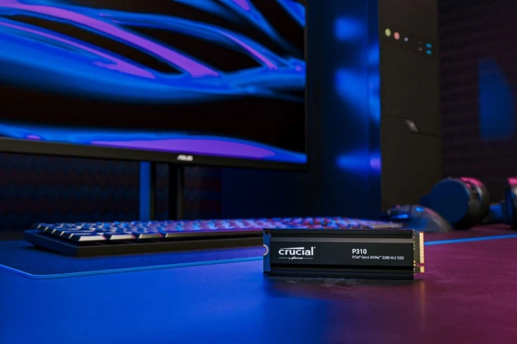 Crucial Dysk SSD P310 2TB M.2 NVMe PCIe 4.0 2280 radiator