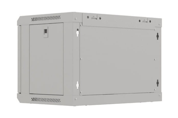 Lanberg Szafa instalacyjna rack wisząca 19" 6U 540x350 szara drzwi przeszklone ( flat pack)