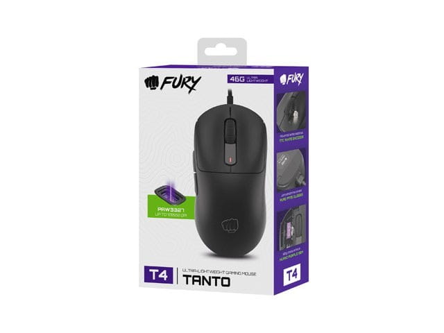 Natec Mysz Fury TANTO T4 RGB 12000DPI gamingowa czarna