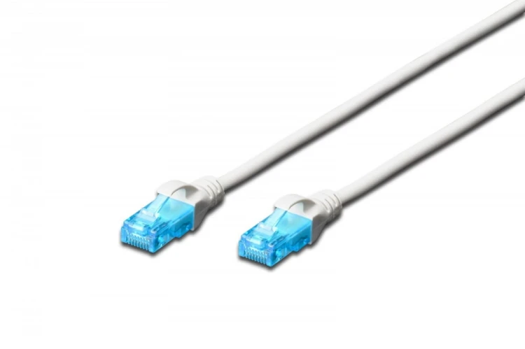 Digitus Patch cord RJ45-RJ45, kat.5e, U/UTP, AWG 26/7, PVC, 0.25m, biały