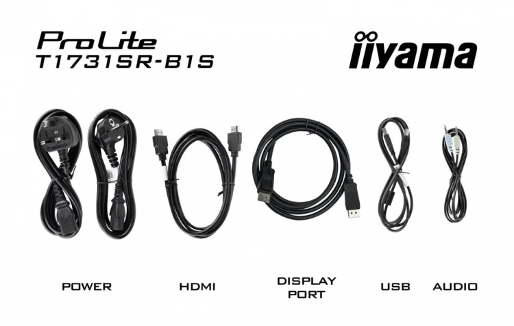 IIYAMA Monitor 17 cali 1731SR-B1S TN,RESISTIVE,HDMI,DP,VGA,IP54,2x1W