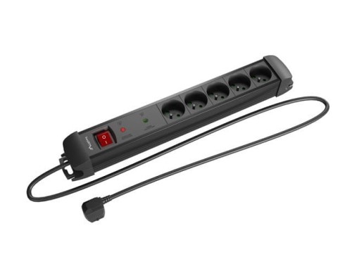 Lanberg Listwa zasilająca 5.0m 5x230 cz SP1-05E-0500-BK