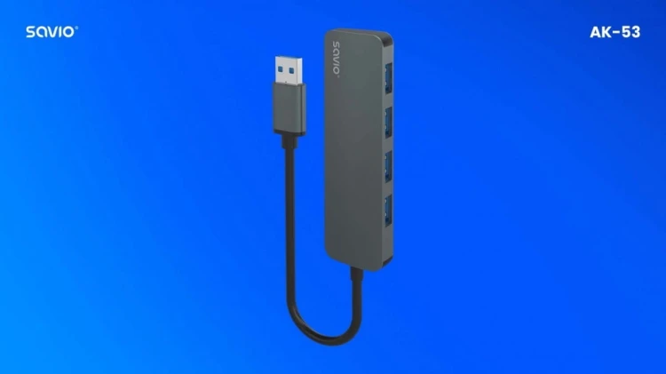 Savio 4-portowy HUB USB 3.1 Gen 1, AK-53