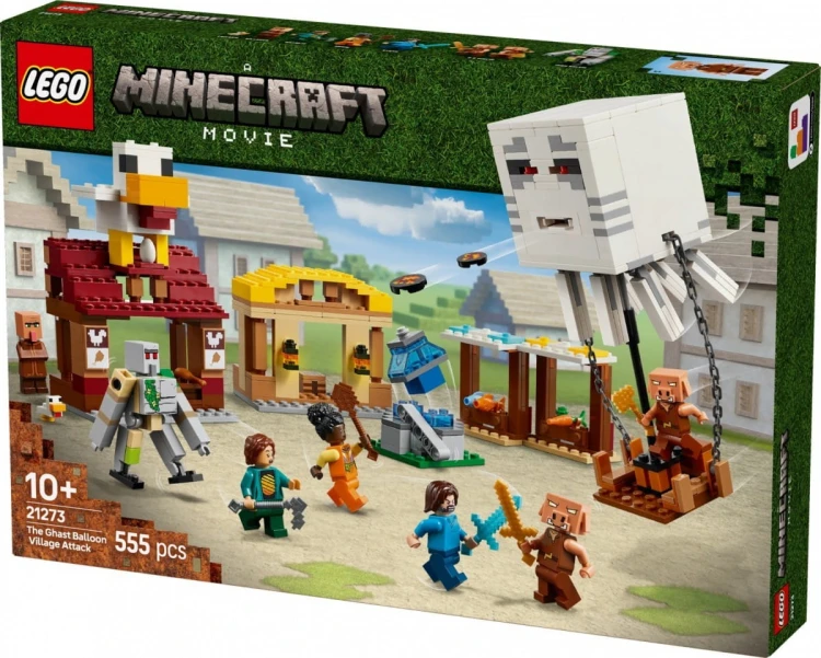 LEGO Klocki Minecraft 21273 Atak balonowego Ghasta na wioskę