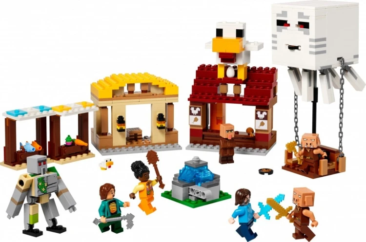 LEGO Klocki Minecraft 21273 Atak balonowego Ghasta na wioskę