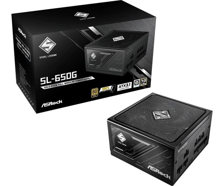 ASRock Zasilacz SL-650G 650W 80PLUS GOLD modularny