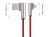 AUKEY CB-AL01 Red OEM nylonowy kabel USB - Lightning | 2m | wtyki 90 stopni | certyfikat MFi