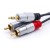 Qoltec Kabel 2xRCA / Mini Jack 3.5mm | 3m | czarny