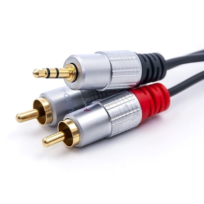 Qoltec Kabel 2xRCA / Mini Jack 3.5mm | 3m | czarny