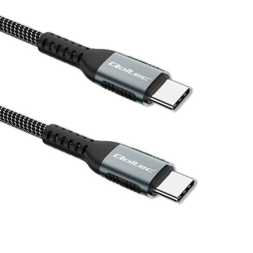 Qoltec Kabel USB 2.0 typ C | USB 2.0 typ C 100W | QC 3.0| PD | 1.5m |   Czarny