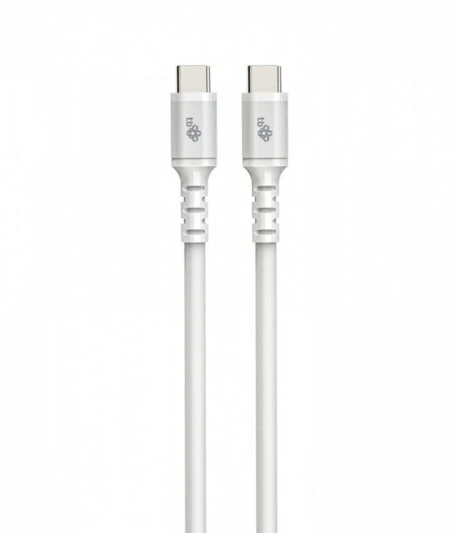 TB Kabel USB-C - USB-C 2m silikonowy biały