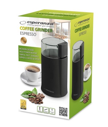 Esperanza młynek do kawy Espresso czarny EKC001K