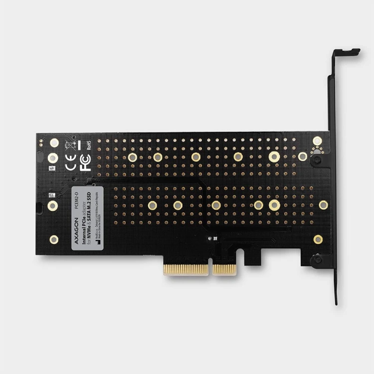 AXAGON PCEM2-D Adapter wewnętrzny PCIe x4, 1x M.2 NVMe M-key + 1x SATA B-key slot, SP &amp; LP