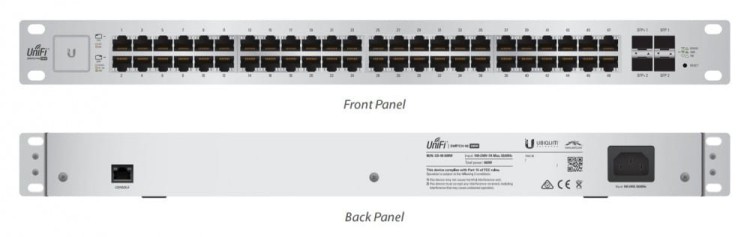 UBIQUITI Przełącznik UniFi Switch 48x1GbE 4xSFP     USW-48