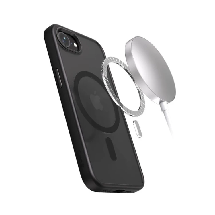 CRONG Hybrid Frost MAG Cover - Etui iPhone 16e MagSafe Czarne