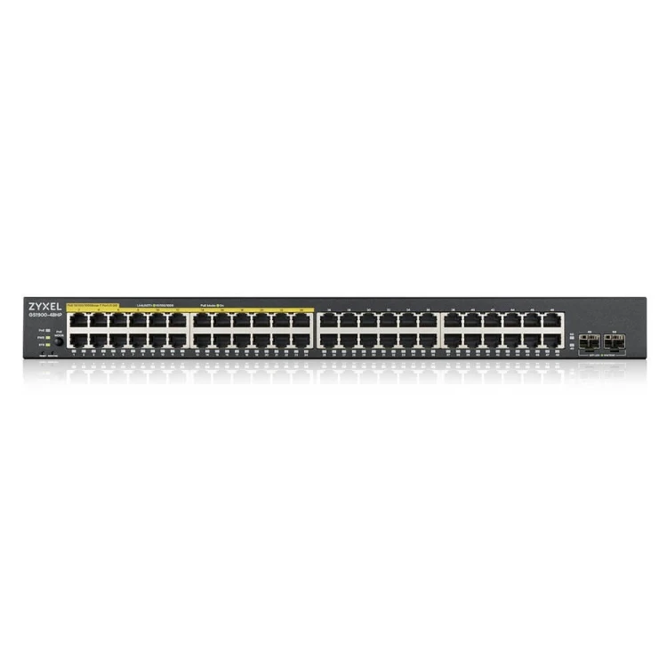 Zyxel Przełącznik zarządzalny GS1900-48HP v2, 48-port GbE L2 Smart Switch 170W rack            GS1900-48HPv2