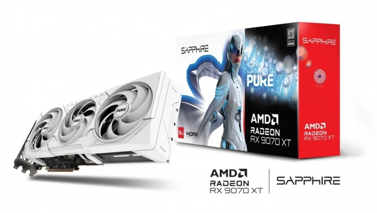 Sapphire Technology Karta graficzna Radeon RX 9070 XT PURE 16GB OC GDDR6 256bit 2DP/2HDMI