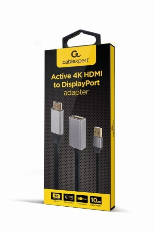 Gembird Adapter HDMI do DP 4K 60Hz USB-A powered