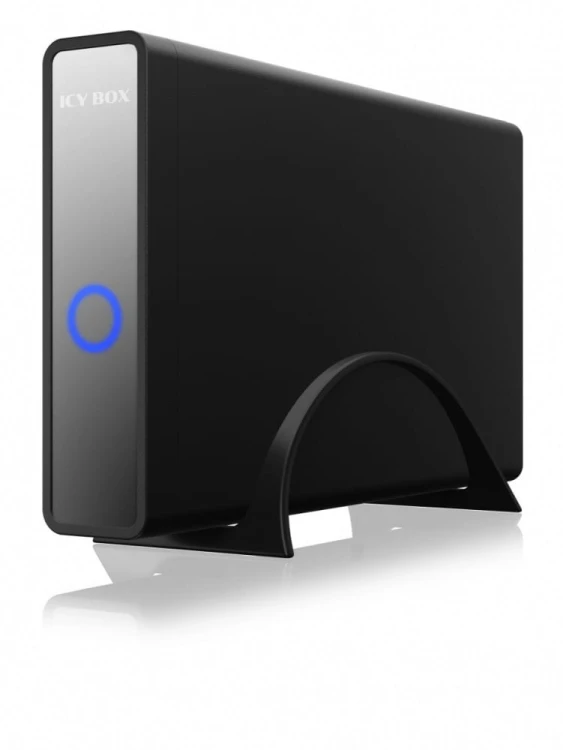 IcyBox Obudowa IB-382H-C31 2,5/3,5 HDD z wbudowanym HUB 1xUSB-C, 2xUSB -A,  12V2A