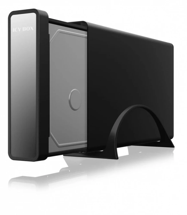 IcyBox Obudowa IB-382H-C31 2,5/3,5 HDD z wbudowanym HUB 1xUSB-C, 2xUSB -A,  12V2A
