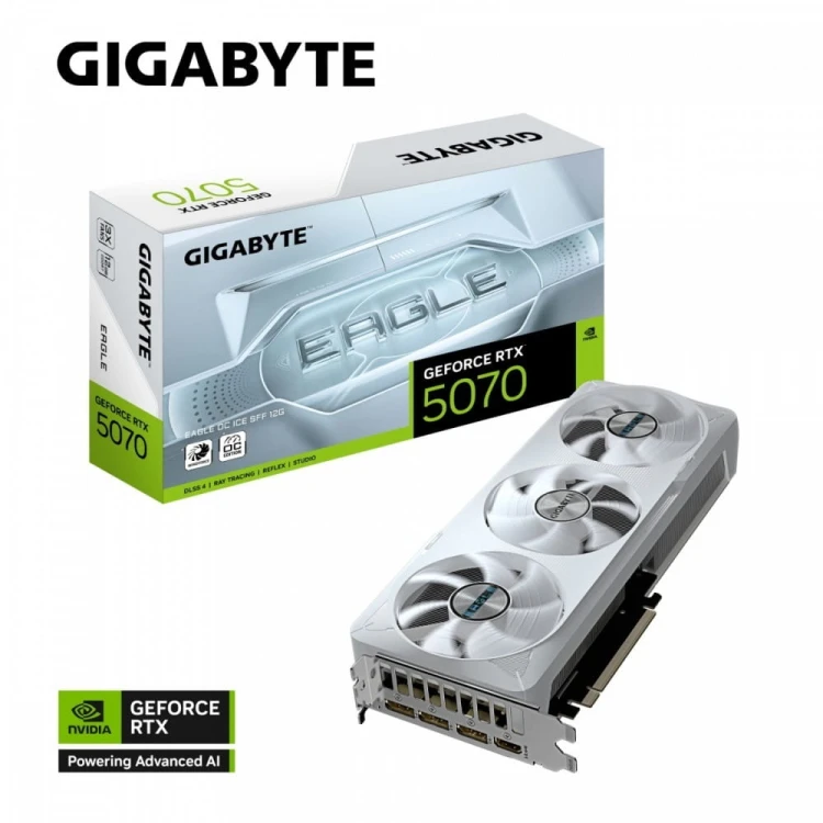 Gigabyte Karta graficzna RTX 5070 EAGLE OC ICE S FF 12G 192BIT GDDR7 3DP/