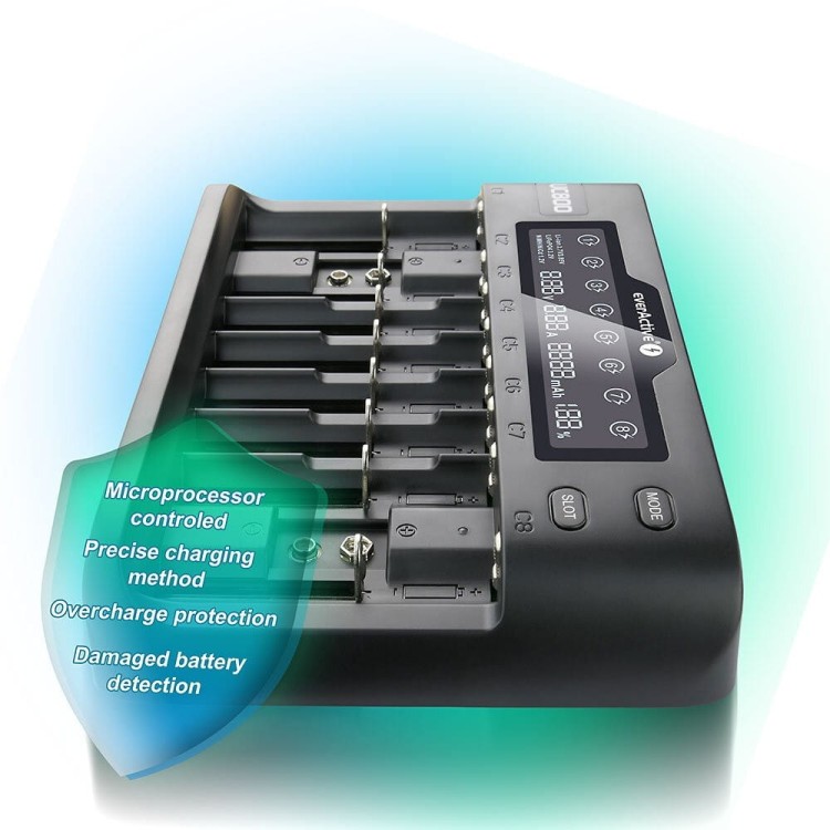 everActive Ładowarka akumulatorowa UC-800 do akumulatorków Li-ion oraz NI- MH