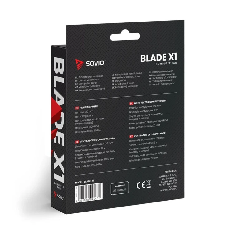 Savio Wentylator BLADE 120mm 4-pin PWM