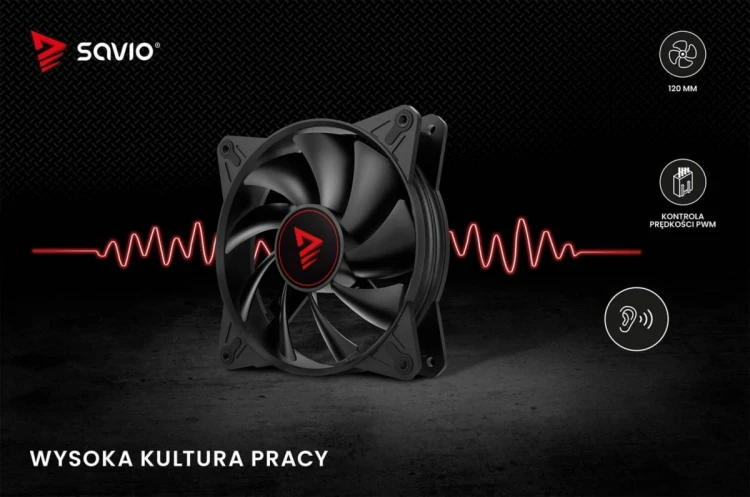Savio Zestaw wentylatorów BLADE 3 x 120mm 4-pin PWM