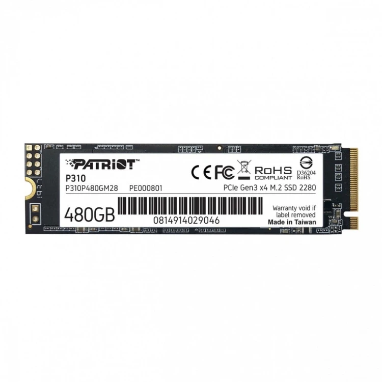 Patriot Dysk SSD P310 480GB M.2 2280 1700/1500 PCIe NVMe Gen3 x 4