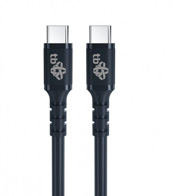 TB Kabel USB C - USB C 60W żelowy 1m czarny