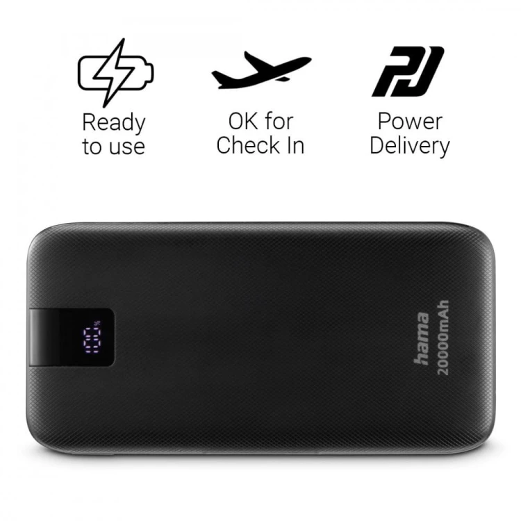 Hama Power pack PD 20000 mAh Antracyt