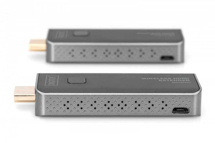 Digitus Przedłużacz/Extender HDMI bezprzewodowy 50m 1080p 60Hz FHD 5GHz, audio (zestaw)