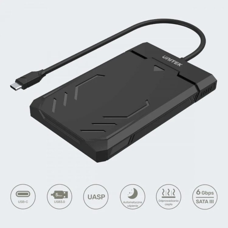 Unitek Obudowa USB-C HDD/SSD SATA UASP 5Gbps/ Y-3036A