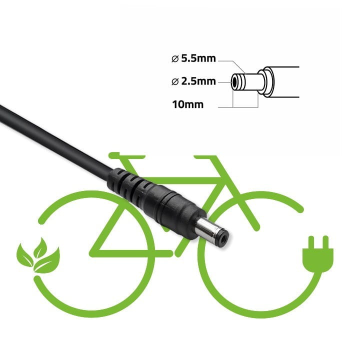 Qoltec Ładowarka do roweru skutera elektrycznego 36V | 42V | 2A | 5.5*2.5 + wodoodporna + kabel zasilający