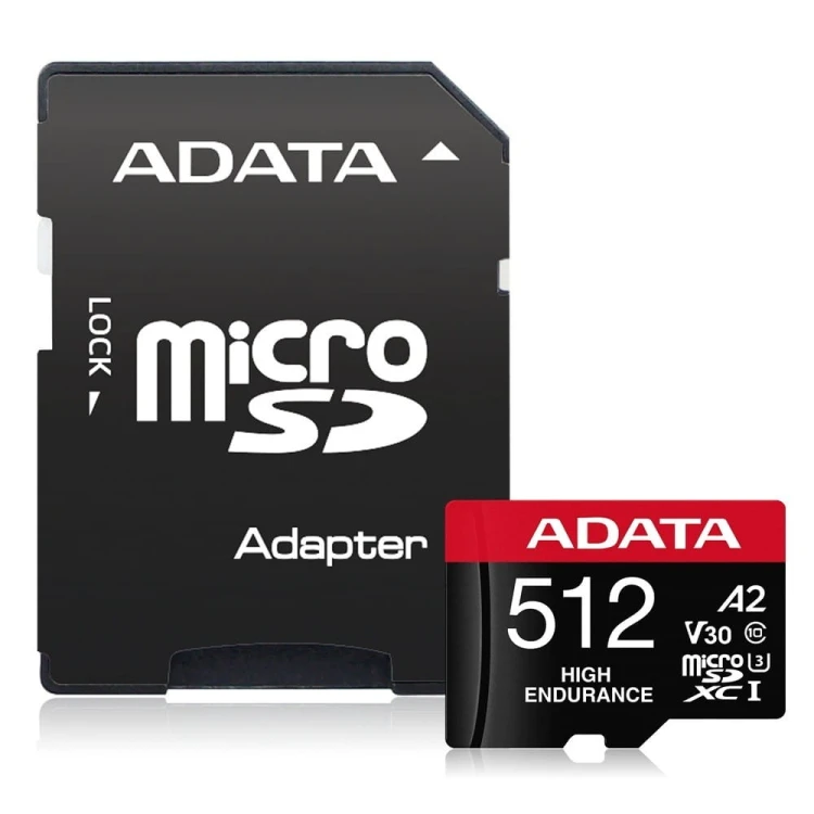Adata Karta microSD High Endurance 512GB UHS1 U3 V30 A2 100/85MB/s + Adapter