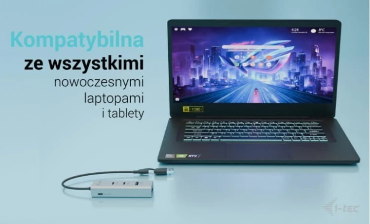 i-tec Uniwersalny metalowy ładujący HUB 2xUSB-C/2xUSB-A PD 85W