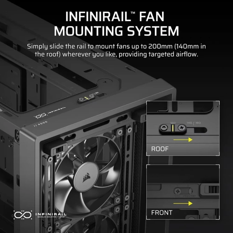 Corsair Obudowa FRAME 4000D RS Black Mid Tower ATX
