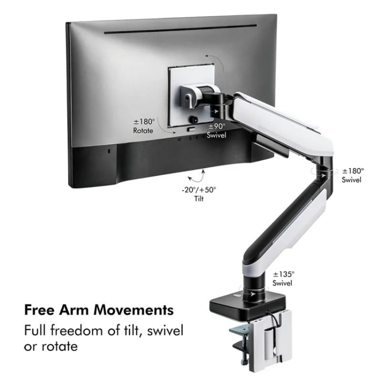 LogiLink Uchwyt do monitora,VESA 17-49 cali gazowy, max. 20kg