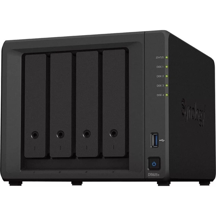 Synology NAS DS925+ 4x0HDD V1500B 4GB DDR4 ECC 2x2,5GbE RJ45 3Y
