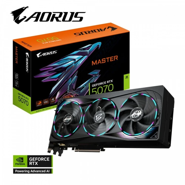 Gigabyte Karta graficzna RTX 5070 AORUS MASTER 12GB GDDR7 192bit HDMI/DP