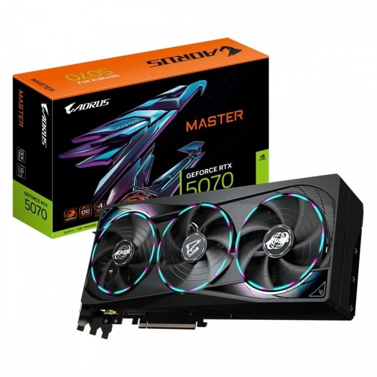 Gigabyte Karta graficzna RTX 5070 AORUS MASTER 12GB GDDR7 192bit HDMI/DP