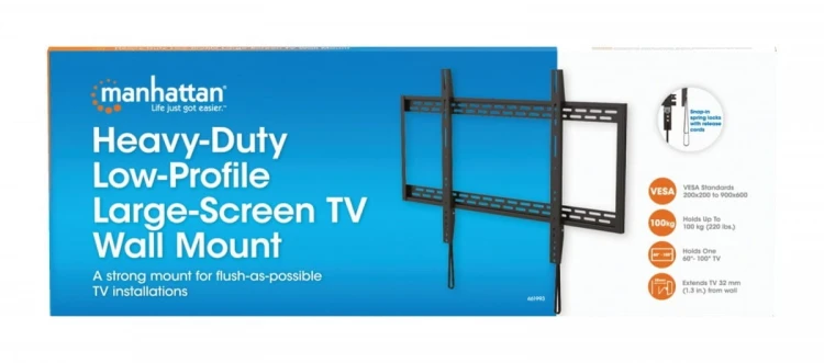 Manhattan Uchwyt ścienny do TV 60-100cali LED/LCD 100kg slim 32mm