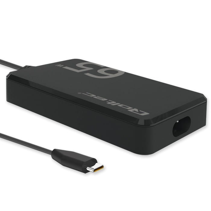 Qoltec Ładowarka sieciowa 65W GaN Super Fast SLIM | PD | 5-20V | 3.25A |USB-C 3.1 | Laptop | MacBook | Smartfon | +kabel