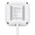 Qoltec Kostka zasilająca przedłużacz 6w1 z podświetlanym włącznikiem |  3x AC | 2x USB | 1x USB-C PD 20W | biała | kabel 2m