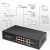 Qoltec Przełącznik sieciowy SWITCH FAST Ethernet 8x RJ45 PoE 2x RJ45 Uplink 1x SFP | 120W | 1000Mb/s