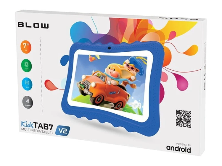 BLOW Tablet KidsTAB7 V2 4/32GB niebieskie etui kamera 2MP
