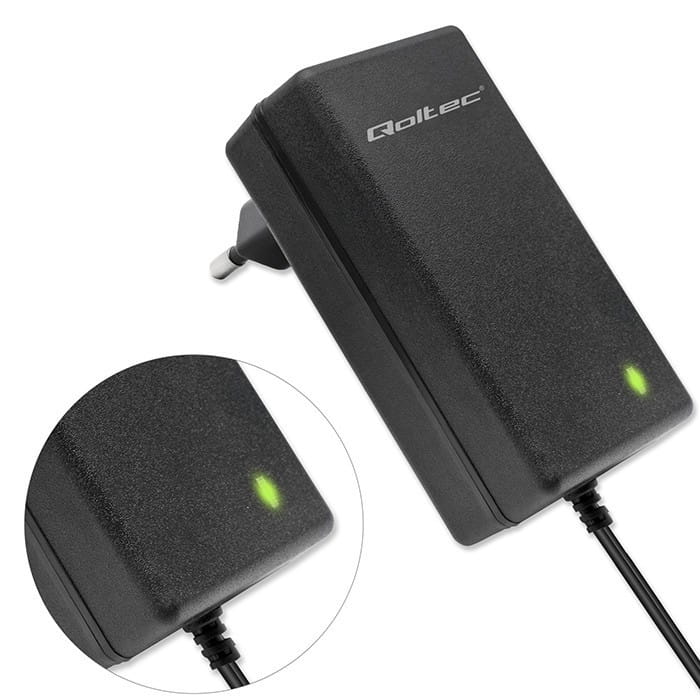 Qoltec Automatyczna ładowarka do akumulatora AGM GEL STD 6V 12V | 1.5A |Prostownik z sygnalizatorem LED