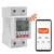Qoltec Przekaźnik 63A na szynę DIN z licznikiem energii elektrycznej |  Timer | Tuya | Wi-Fi | LED
