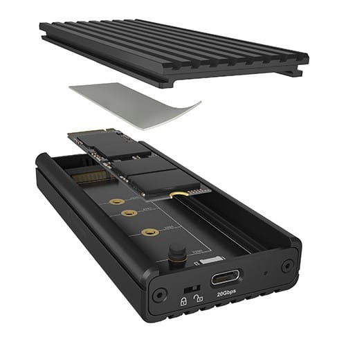 IcyBox Obudowa IB-1917M-C32a NVMe USB 3.2 Gen 2x2,  20 Gbit/s